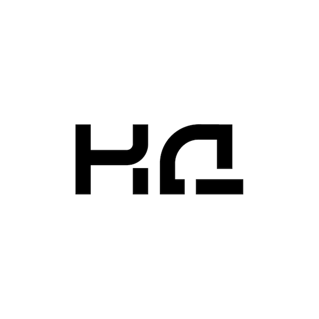 KQ monograma logotipo diseño carta texto nombre símbolo monocromo logotipo alfabeto carácter simple logotipo