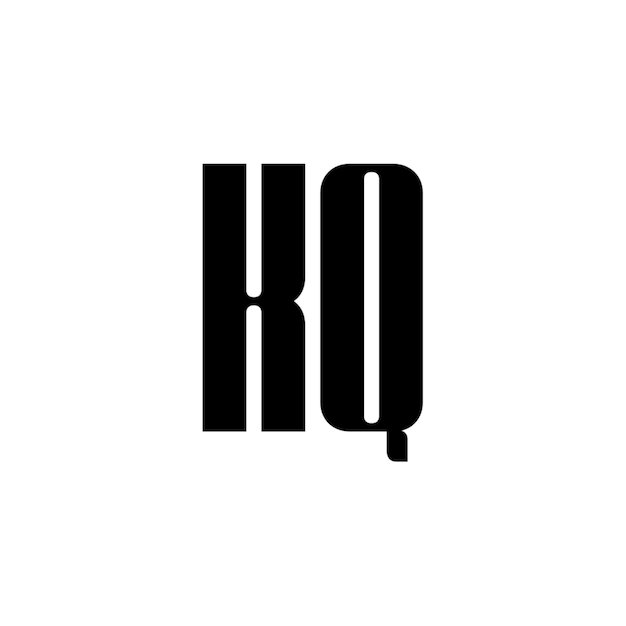KQ monograma logotipo diseño carta texto nombre símbolo monocromo logotipo alfabeto carácter simple logotipo