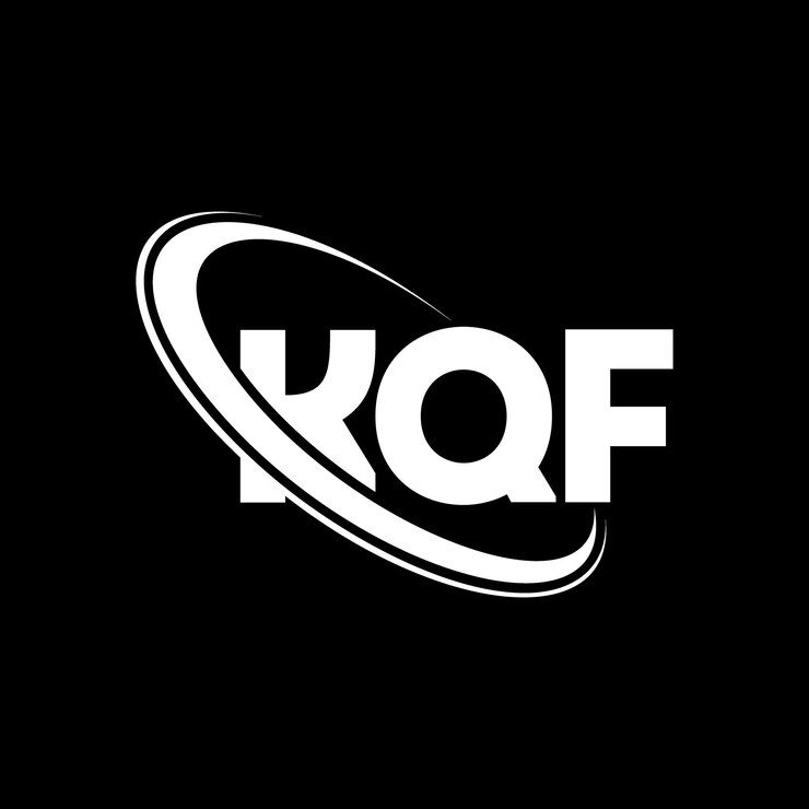 Vector kqf logotipo kqf letra kqf diseño de letra logotipo iniciales kqf logotipo vinculado con círculo y mayúscula monograma logo kqf tipografía para negocios de tecnología y marca inmobiliaria