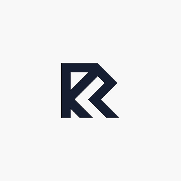 KR inicial monograma vector icono ilustración