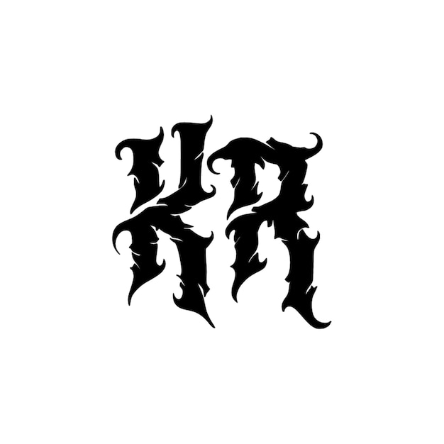 KR monograma logotipo diseño carta texto nombre símbolo monocromo logotipo alfabeto carácter simple logotipo