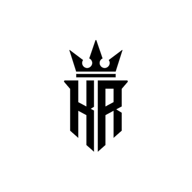 KR monograma logotipo diseño carta texto nombre símbolo monocromo logotipo alfabeto carácter simple logotipo
