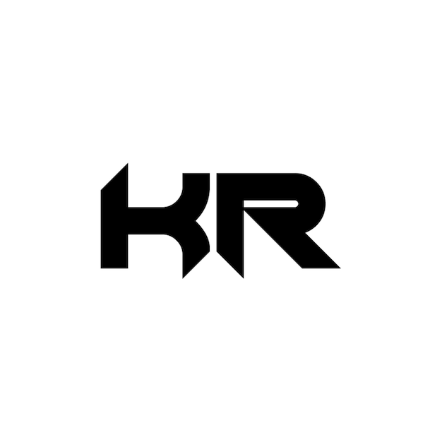KR monograma logotipo diseño carta texto nombre símbolo monocromo logotipo alfabeto carácter simple logotipo