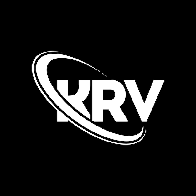 Vector krv logotipo krv letra krv letra diseño del logotipo iniciales krv logo vinculado con círculo y mayúscula monograma logotipo crv tipografía para negocios de tecnología y marca inmobiliaria