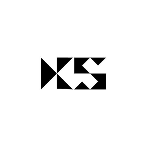 KS monograma logotipo diseño carta texto nombre símbolo monocromo logotipo alfabeto carácter simple logotipo
