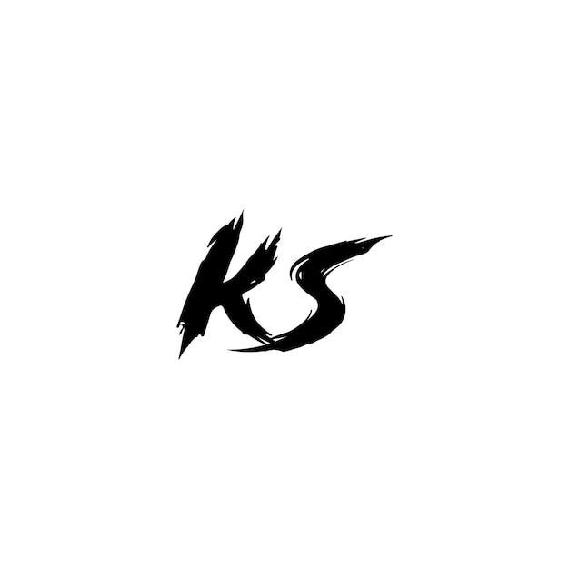 KS monograma logotipo diseño carta texto nombre símbolo monocromo logotipo alfabeto carácter simple logotipo