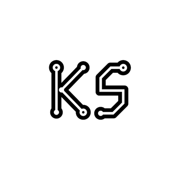 KS monograma logotipo diseño carta texto nombre símbolo monocromo logotipo alfabeto carácter simple logotipo