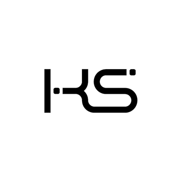 KS monograma logotipo diseño carta texto nombre símbolo monocromo logotipo alfabeto carácter simple logotipo