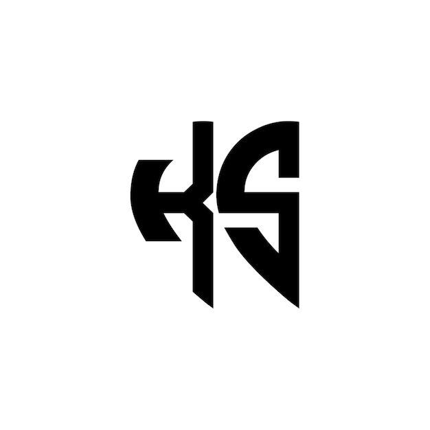 KS monograma logotipo diseño carta texto nombre símbolo monocromo logotipo alfabeto carácter simple logotipo