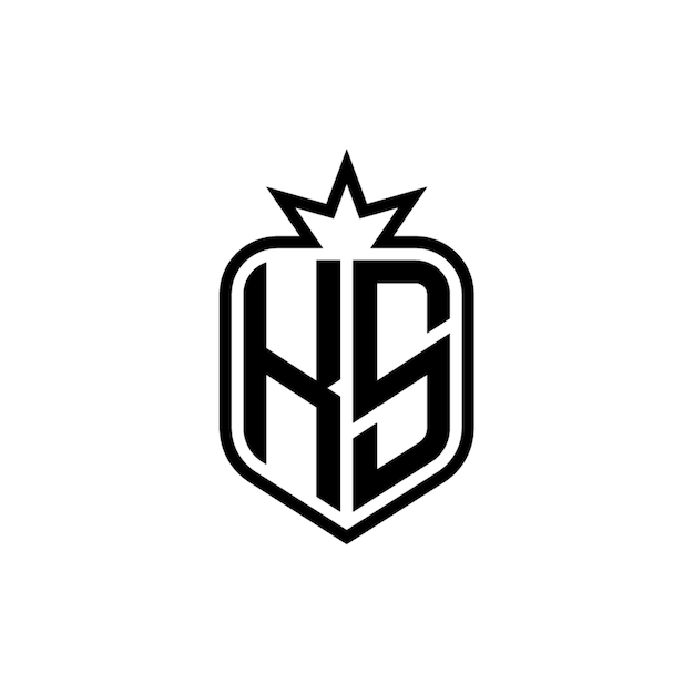 KS monograma logotipo diseño carta texto nombre símbolo monocromo logotipo alfabeto carácter simple logotipo