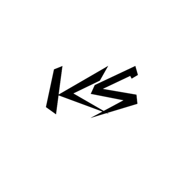KS monograma logotipo diseño carta texto nombre símbolo monocromo logotipo alfabeto carácter simple logotipo