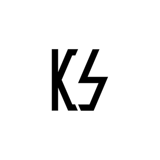 KS monograma logotipo diseño carta texto nombre símbolo monocromo logotipo alfabeto carácter simple logotipo