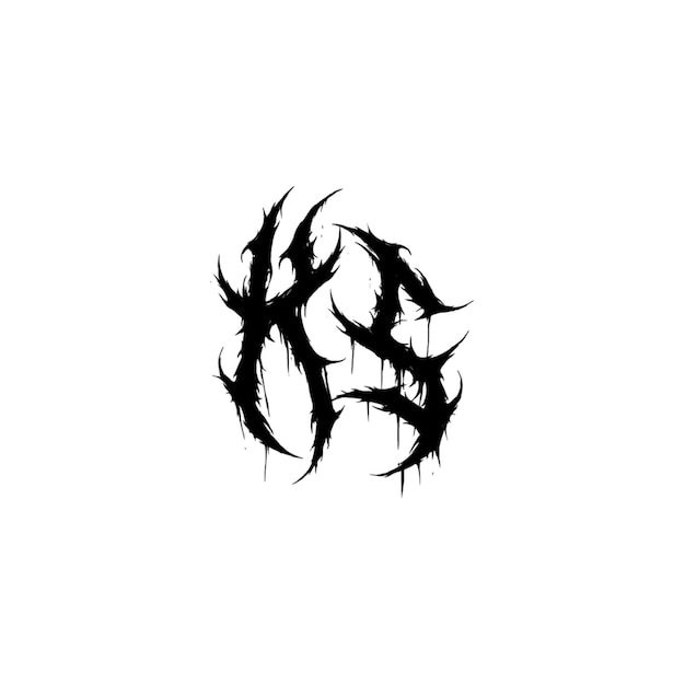 KS monograma logotipo diseño carta texto nombre símbolo monocromo logotipo alfabeto carácter simple logotipo