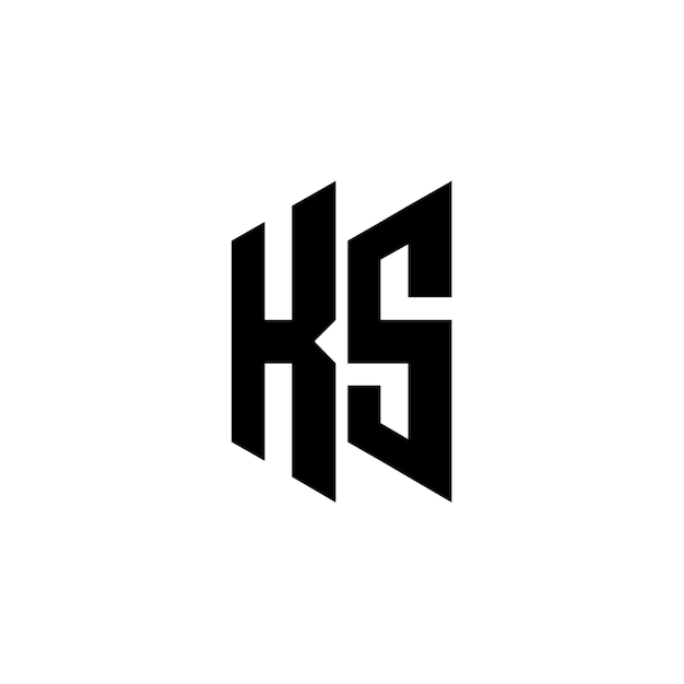 KS monograma logotipo diseño carta texto nombre símbolo monocromo logotipo alfabeto carácter simple logotipo