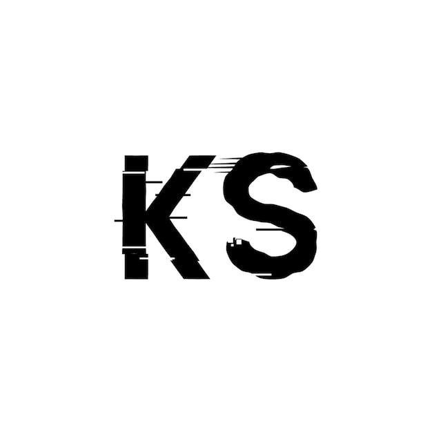 KS monograma logotipo diseño carta texto nombre símbolo monocromo logotipo alfabeto carácter simple logotipo