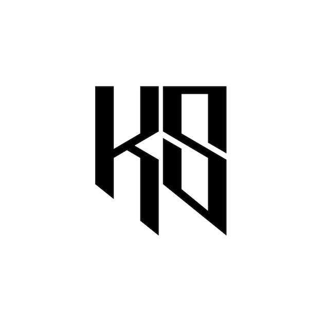 KS monograma logotipo diseño carta texto nombre símbolo monocromo logotipo alfabeto carácter simple logotipo