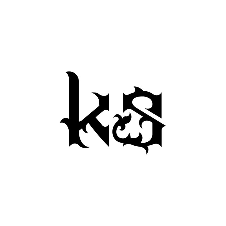 Vector ks monograma logotipo diseño carta texto nombre símbolo monocromo logotipo alfabeto carácter simple logotipo