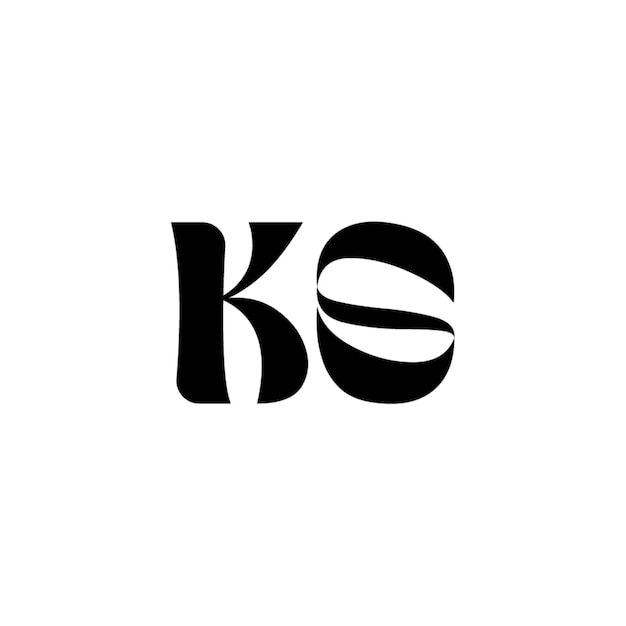 KS monograma logotipo diseño carta texto nombre símbolo monocromo logotipo alfabeto carácter simple logotipo