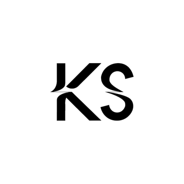 KS monograma logotipo diseño carta texto nombre símbolo monocromo logotipo alfabeto carácter simple logotipo