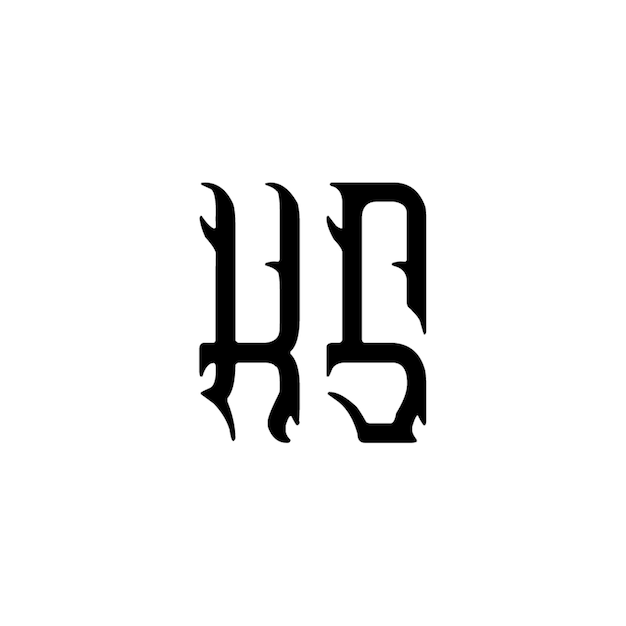 KS monograma logotipo diseño carta texto nombre símbolo monocromo logotipo alfabeto carácter simple logotipo