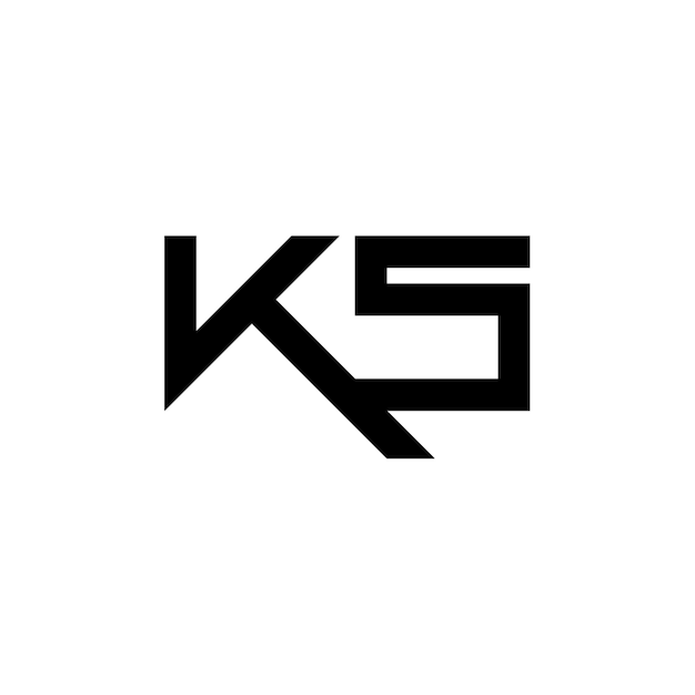 KS monograma logotipo diseño carta texto nombre símbolo monocromo logotipo alfabeto carácter simple logotipo