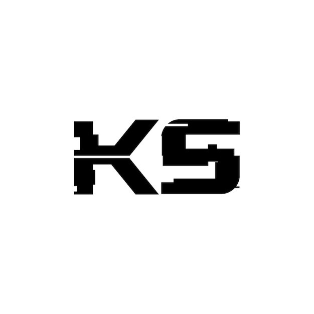 KS monograma logotipo diseño carta texto nombre símbolo monocromo logotipo alfabeto carácter simple logotipo