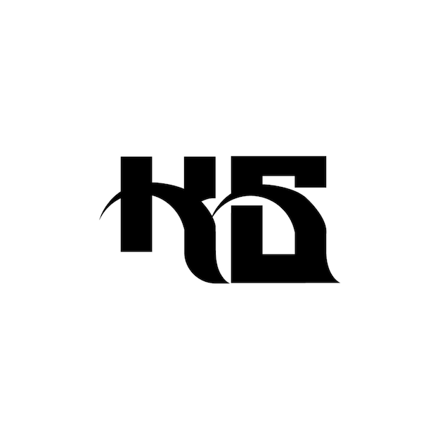 KS monograma logotipo diseño carta texto nombre símbolo monocromo logotipo alfabeto carácter simple logotipo