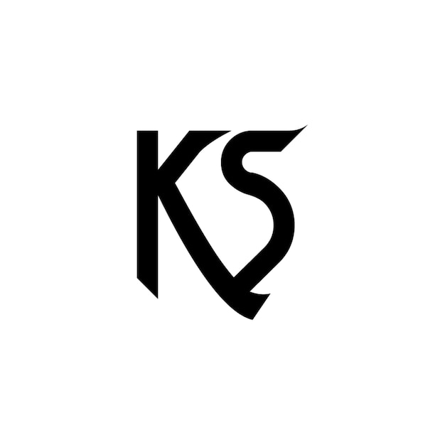 KS monograma logotipo diseño carta texto nombre símbolo monocromo logotipo alfabeto carácter simple logotipo