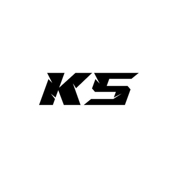 KS monograma logotipo diseño carta texto nombre símbolo monocromo logotipo alfabeto carácter simple logotipo