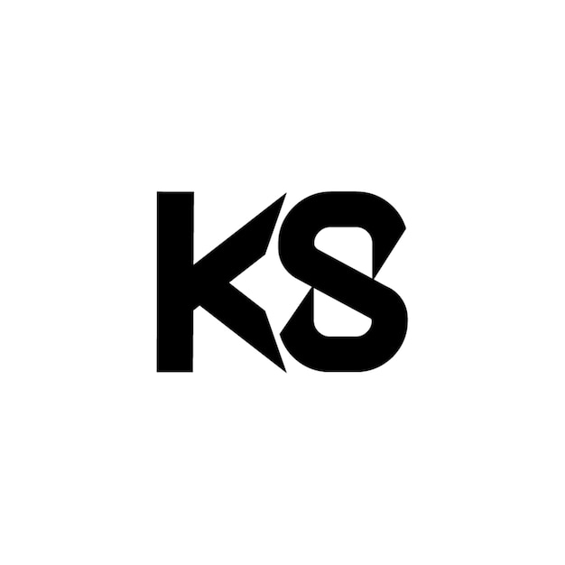 KS monograma logotipo diseño carta texto nombre símbolo monocromo logotipo alfabeto carácter simple logotipo