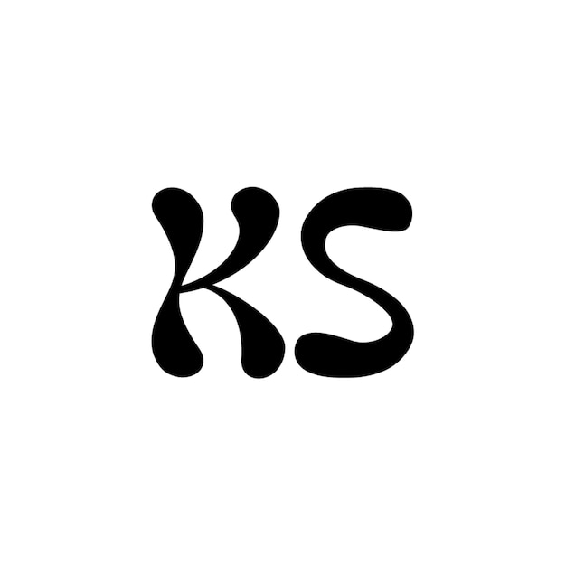KS monograma logotipo diseño carta texto nombre símbolo monocromo logotipo alfabeto carácter simple logotipo