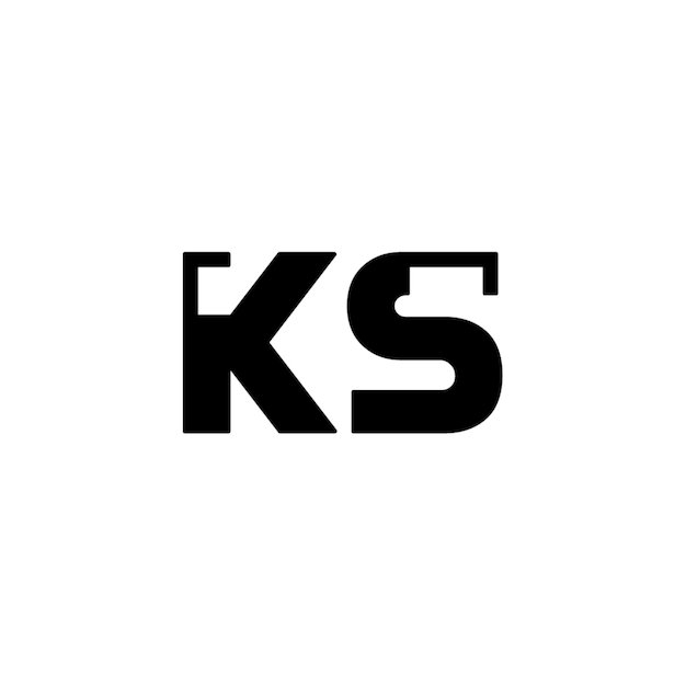KS monograma logotipo diseño carta texto nombre símbolo monocromo logotipo alfabeto carácter simple logotipo