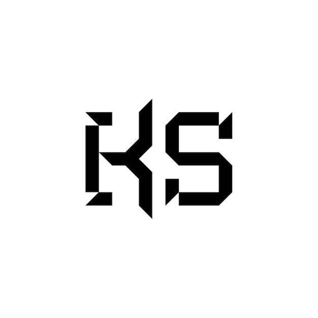 KS monograma logotipo diseño carta texto nombre símbolo monocromo logotipo alfabeto carácter simple logotipo
