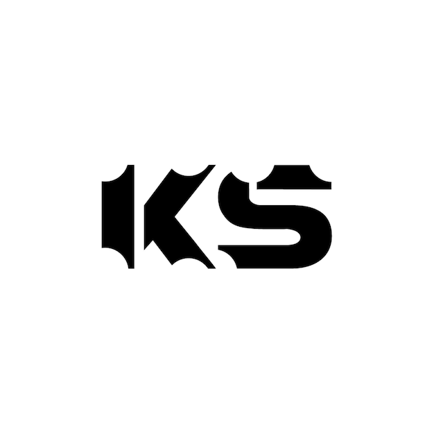 KS monograma logotipo diseño carta texto nombre símbolo monocromo logotipo alfabeto carácter simple logotipo