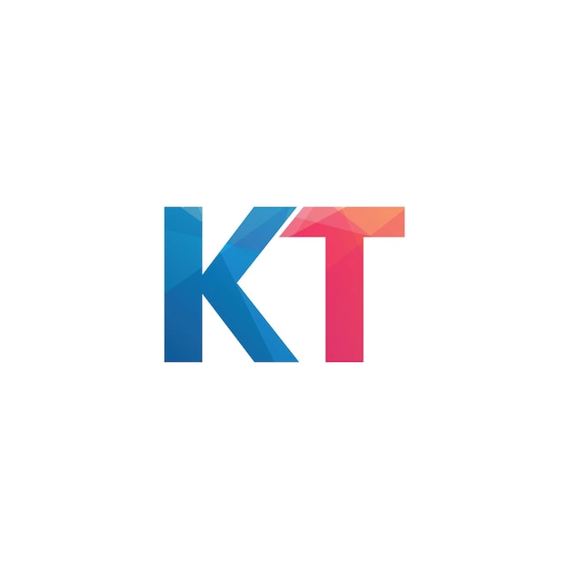 KT iniciales letra monograma icono del logotipo