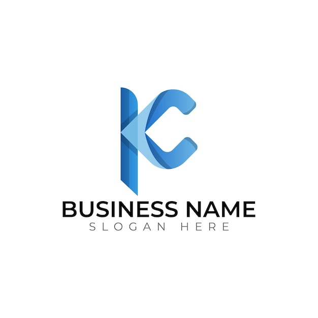kter gradiente de letras colorido tipografía abstracta en 3D diseño de logotipo de letras vectoriales