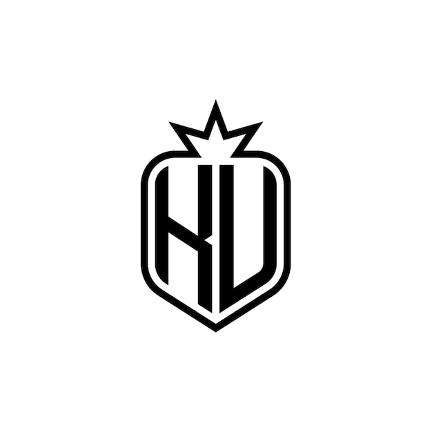 KU monograma logo diseño carta texto nombre símbolo monocromo logotipo alfabeto carácter simple logo