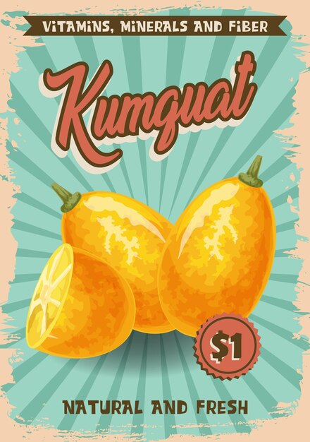 Kumquat fruta mercado precio vector agricultura