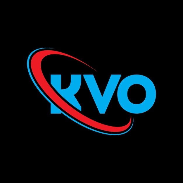 KVO logotipo KVO letra KVO letra diseño de logotipo Iniciales KVO logo vinculado con círculo y mayúscula monograma logotipo KVo tipografía para negocios de tecnología y marca inmobiliaria