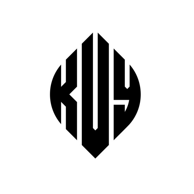 KVY diseño de logotipo de letras circulares con forma de círculo y elipse KVY letras elípticas con estilo tipográfico Las tres iniciales forman un logotipo de círculo KVY círculo emblema monograma abstracto letra marca vector