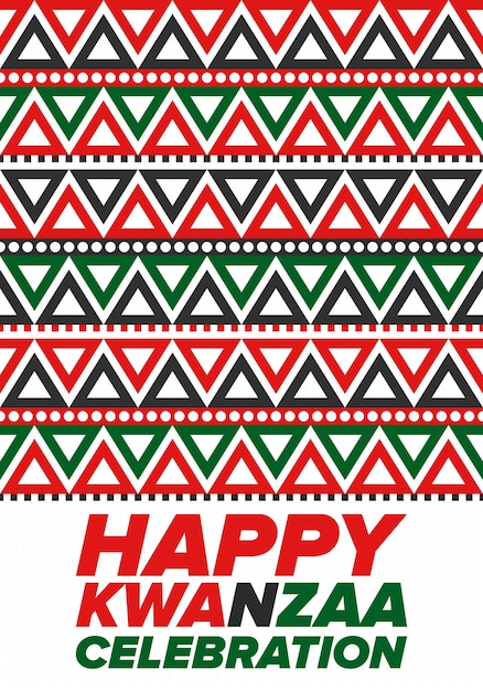 Kwanzaa Feliz celebración Fiesta cultural africana y afroamericana Festival de siete días