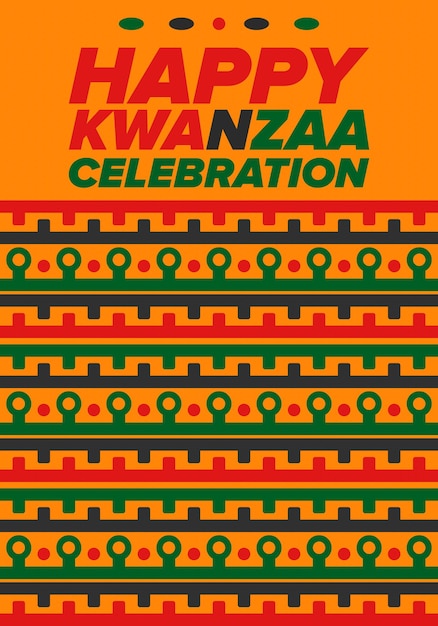 Kwanzaa Feliz celebración Fiesta cultural africana y afroamericana Festival de siete días