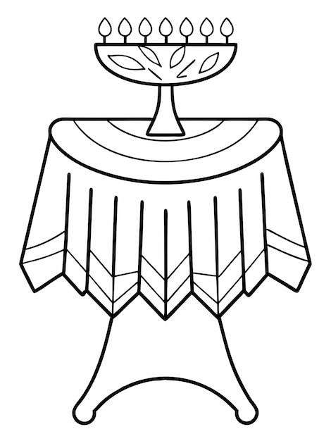 Kwanzaa Llenas de mesa para colorear páginas de libros para niños y adultos con diseño vectorial
