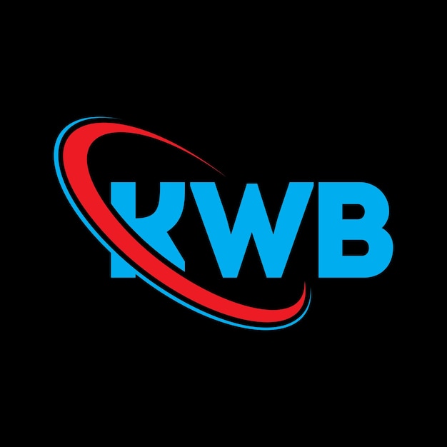KWB logotipo KWB letra KWB diseño de logotipo de letra Iniciales KWB Logotipo vinculado con círculo y mayúscula monograma logotipo K W B tipografía para negocios de tecnología y marca inmobiliaria