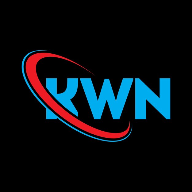 KWN logotipo KWN letra KWN diseño de logotipo de letra Iniciales KWN Logotipo vinculado con círculo y mayúscula monograma Logo KWN tipografía para negocios de tecnología y marca inmobiliaria