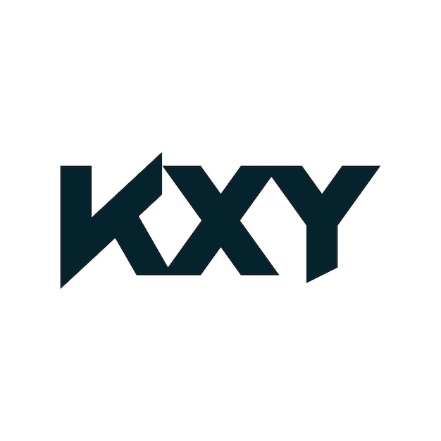 KXY diseño de logotipo vectorial de la letra abstracta creativa del ícono del símbolo inicial