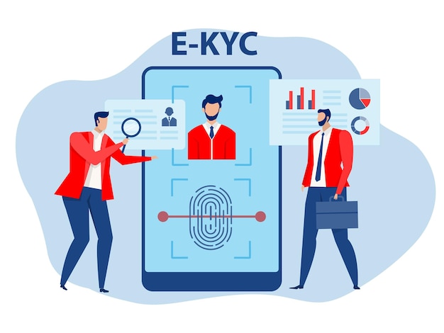 KYC o conozca a su cliente con negocio verificando la identidad del concepto de sus clientes