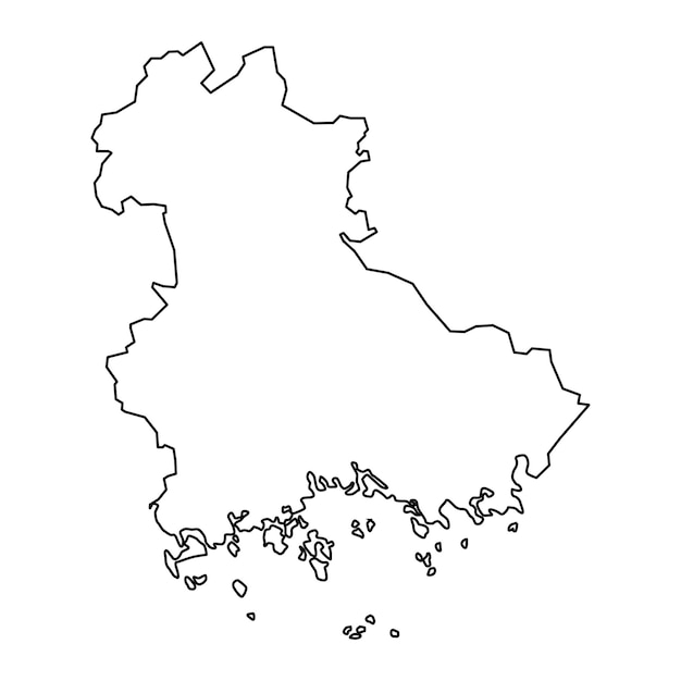 Kymenlaakso mapa región de Finlandia ilustración vectorial