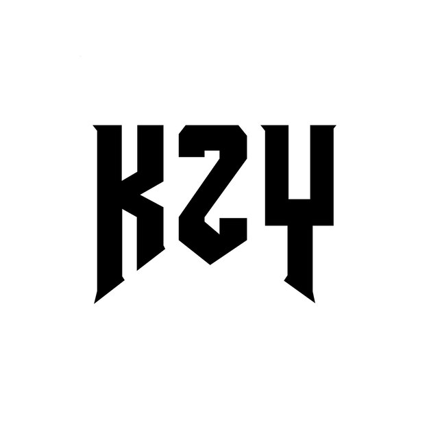 KZY diseño de logotipo de letra para empresa de tecnología KZY logotipo de diseño de combinación de colores blanco y negro KZY Logotipo KZY vector KZY Diseño KZY icono KZY alfabeto KZY tipografía diseño de logo