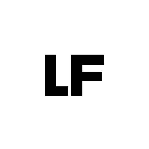 L y F LF plantilla de diseño del logotipo Logotipo basado en el monograma inicial mínimo